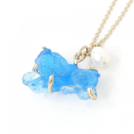  디올 목걸이/팬던트 N1695CSVPL GOLD BLUE - DIOR