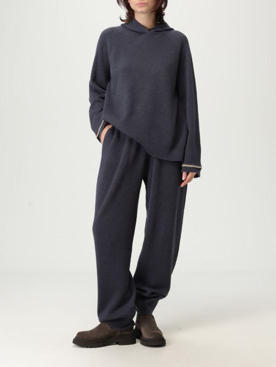 25FW 브루넬로 쿠치넬리 후드 티셔츠 M16222799 CEP19 Blue - BRUNELLO CUCINELLI