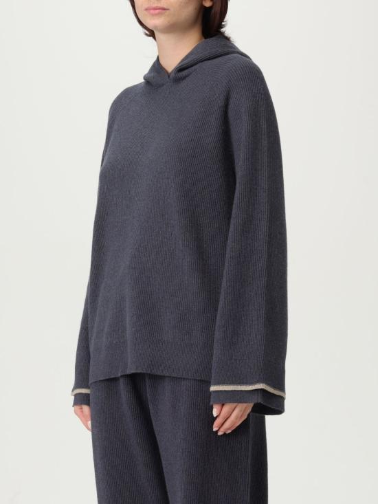 25FW 브루넬로 쿠치넬리 후드 티셔츠 M16222799 CEP19 Blue - BRUNELLO CUCINELLI