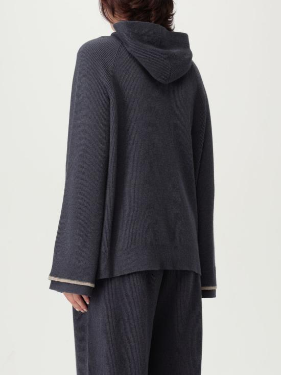 25FW 브루넬로 쿠치넬리 후드 티셔츠 M16222799 CEP19 Blue - BRUNELLO CUCINELLI