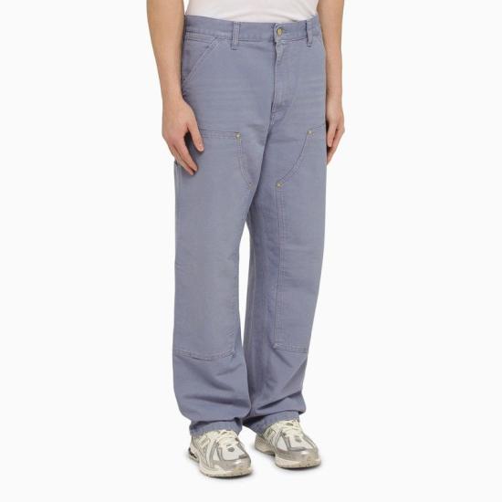  칼하트 WIP 디어본 캔버스 더블 니 팬츠 I031501CO 1YD3K BLUE - CARHARTT WIP
