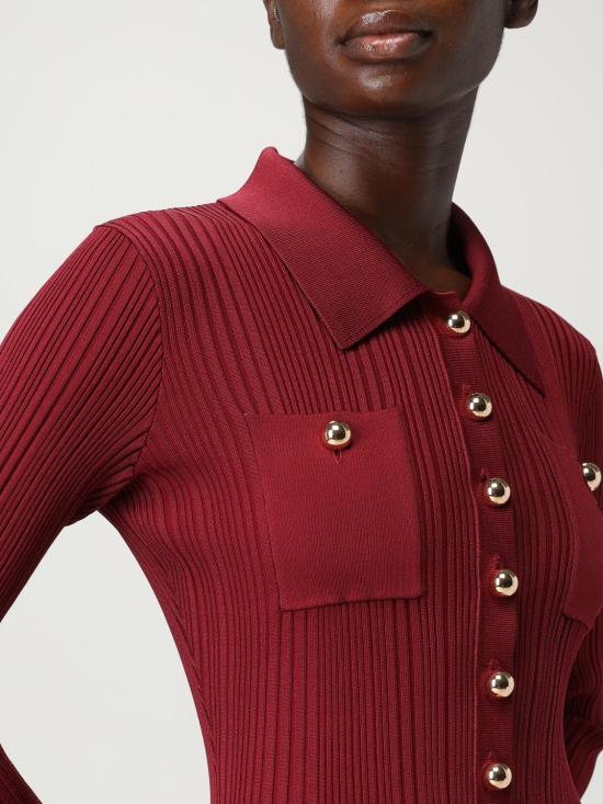 25FW 셀프 포트레이트 롱 원피스 AW25008MA BU Burgundy - SELF PORTRAIT