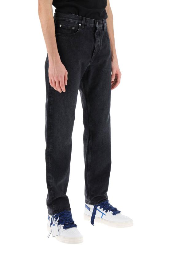  오프화이트 스트레이트 팬츠 OMYA175C99DEN0011300 Black - OFF WHITE