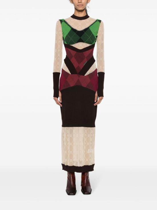  마린세르 미디 원피스 WDR034UKNI0001GN45 Green - MARINE SERRE