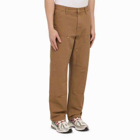  칼하트 WIP 디어본 캔버스 더블 니 팬츠 I031501CO HZ02 BROWN - CARHARTT WIP