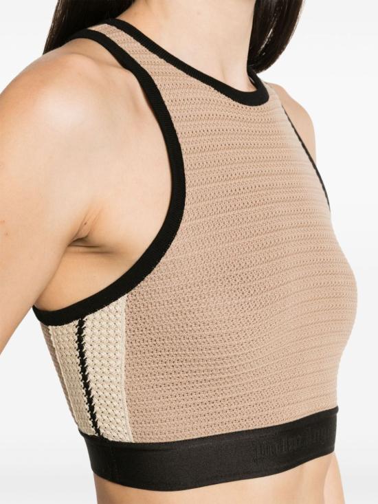  팜앤젤스 민소매 티셔츠 PWHT001S24KNI0016410 Beige - PALM ANGELS