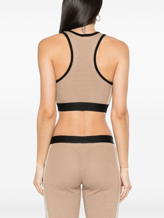  팜앤젤스 민소매 티셔츠 PWHT001S24KNI0016410 Beige - PALM ANGELS