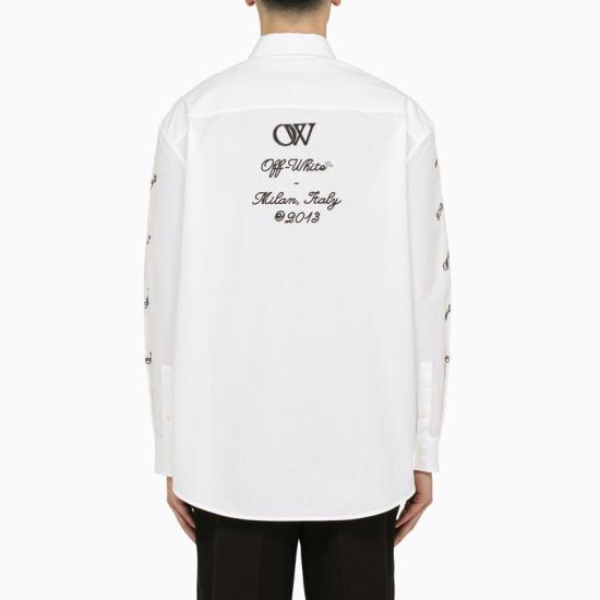  오프화이트 긴팔 셔츠 OMGE004S24FAB0020110 White - OFF WHITE