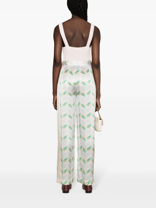  카사블랑카 스트레이트 팬츠 WPS24TR15201PINGPONGPRINT White - CASABLANCA