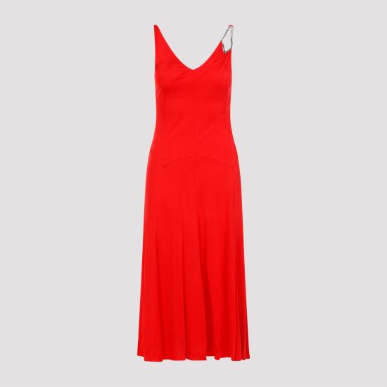  랑방 롱 원피스 RWDR00074893P24 340 RED - LANVIN