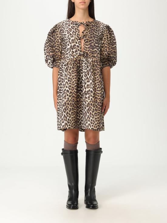 25FW 가니 미디 원피스 F9758 943 Brown