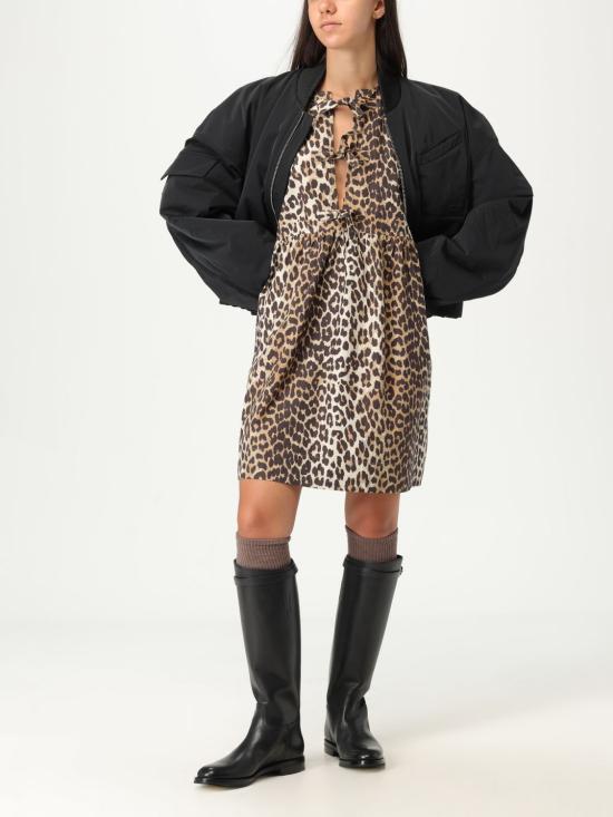 25FW 가니 미디 원피스 F9758 943 Brown - GANNI