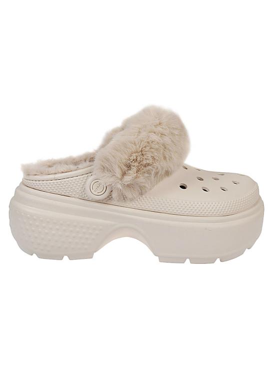  크록스 뮬/슬리퍼 CR208546STOMPLINEDSTUCCO GREY