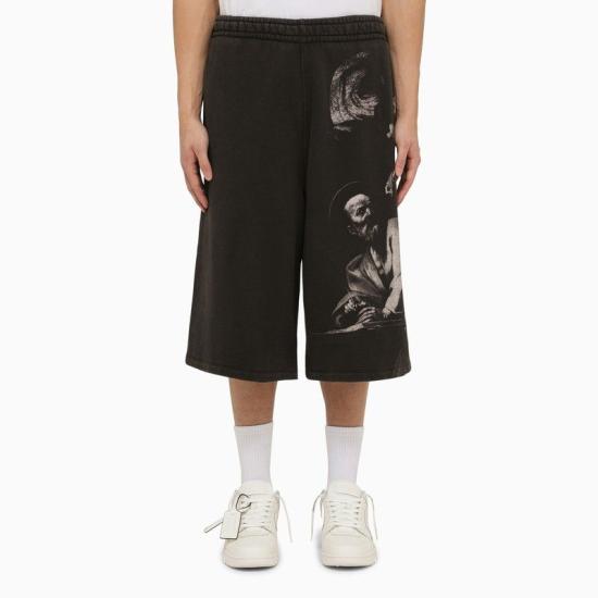  오프화이트 숏팬츠 OMCI016C99FLE001 1077 black
