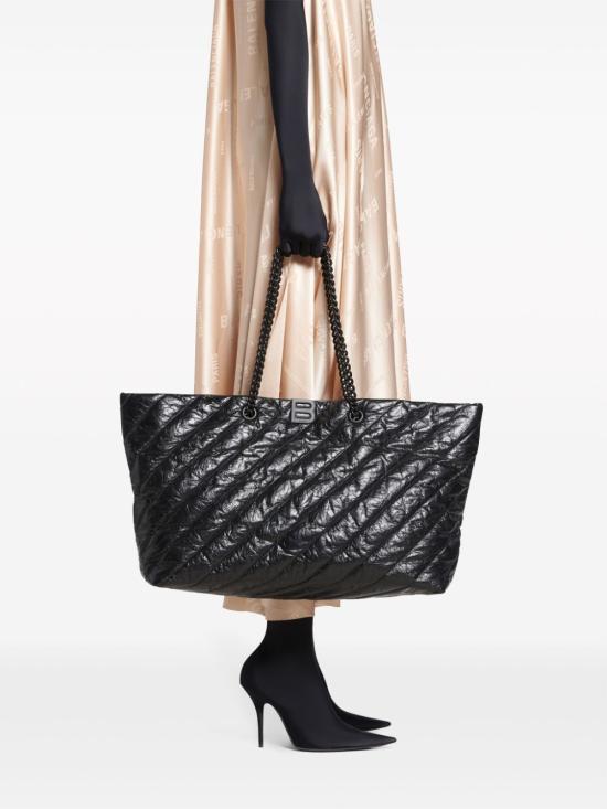  발렌시아가 크러쉬 라지 캐리 올 사우스 백 7717182AAWW 1000 black - BALENCIAGA