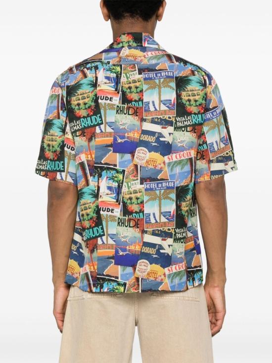  루드 반팔 셔츠 RHPS24SR0817497 BLUEMULTI - RHUDE