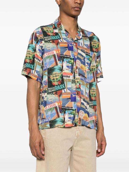  루드 반팔 셔츠 RHPS24SR0817497 BLUEMULTI - RHUDE