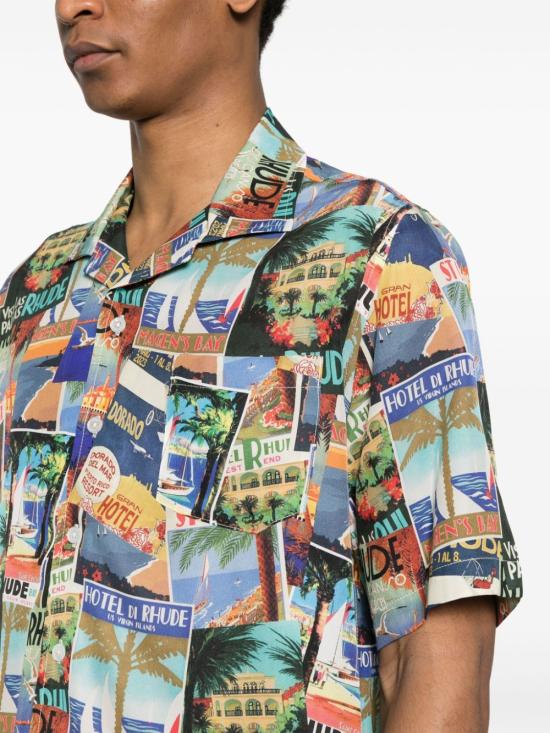  루드 반팔 셔츠 RHPS24SR0817497 BLUEMULTI - RHUDE