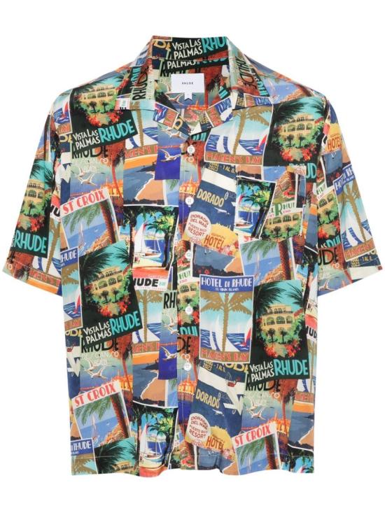  루드 반팔 셔츠 RHPS24SR0817497 BLUEMULTI