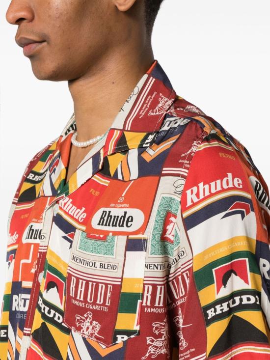  루드 반팔 셔츠 RHPS24SR0417436 REDMULTI - RHUDE