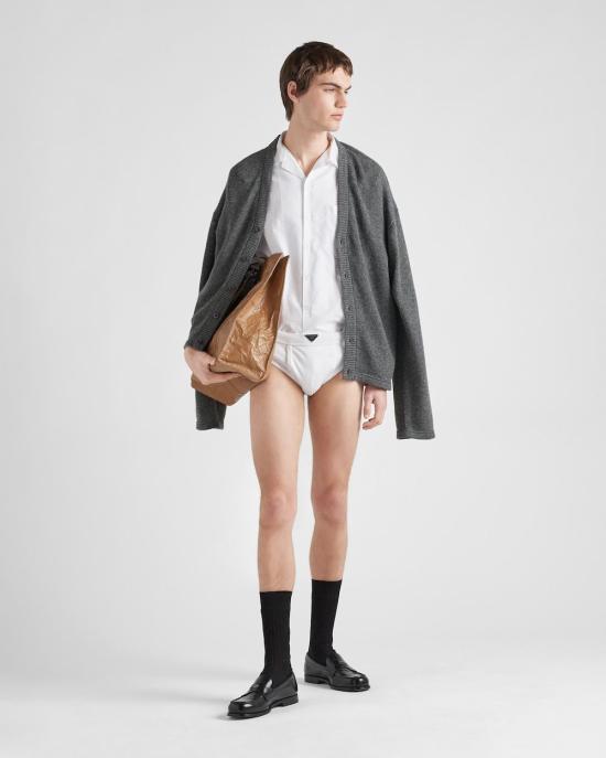  프라다 반팔 셔츠 UCS4141VJP BIANCO - PRADA