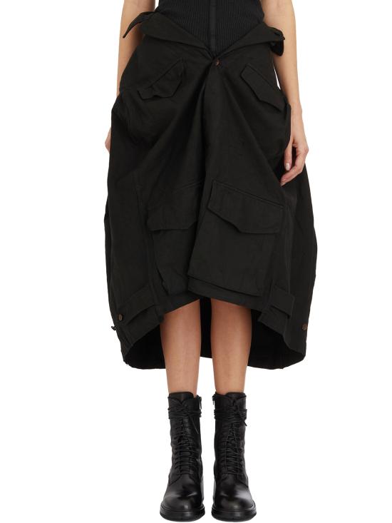  마크르비앙 미디 스커트 G2520 BLACK