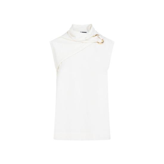  질샌더 민소매 티셔츠 J01NC0136J14699 104 WHITE