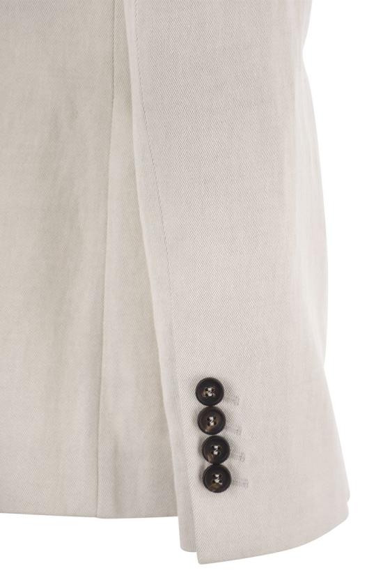  브루넬로 쿠치넬리 수트 자켓 MH5612033 C455 CHALK - BRUNELLO CUCINELLI