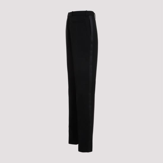  생로랑 스트레이트 팬츠 751477Y7E63 1000 BLACK - SAINT LAURENT