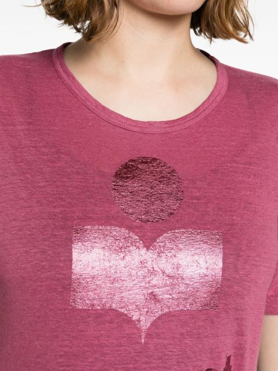  이자벨마랑에뚜왈 반팔 티셔츠 TS0004FAA1N10ESEPK SLATE ROSE PINK - ISABEL MARANT ETOILE