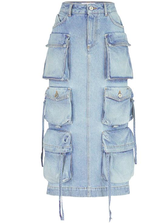  디 아티코 스커트 WCS189D073 024 LIGHT BLUE