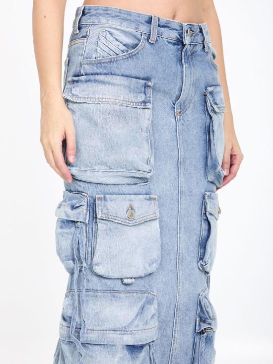  디 아티코 스커트 WCS189D073 024 LIGHT BLUE - THE ATTICO