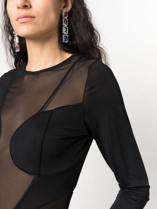  발망 긴팔 티셔츠 AF1AR460MC180PA NOIR - BALMAIN