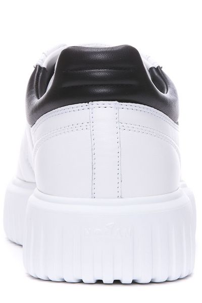  호간 H 스트라이프 스니커즈 HXM6450FC60LE9 0001 WHITE BLACK - HOGAN