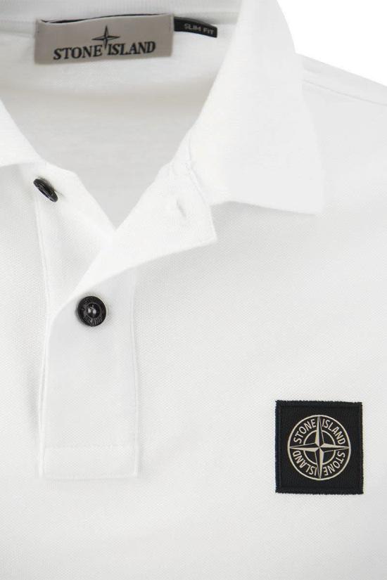  스톤 아일랜드 폴로 티셔츠 80152SC17 A0001 WHITE - STONE ISLAND
