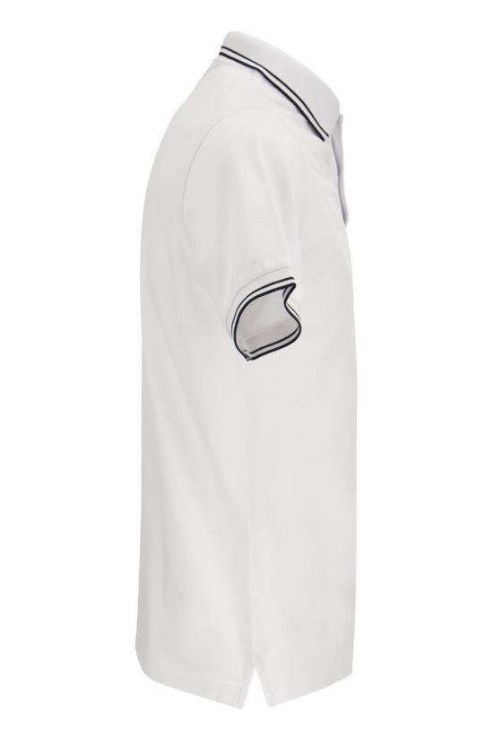  스톤 아일랜드 2SC18 스트레치 코튼 피케 숏슬리브 폴로 셔츠  80152SC18 A1001 WHITE - STONE ISLAND