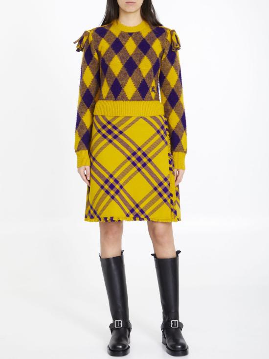  버버리 숏 스커트 8077198 B7339 YELLOW - BURBERRY