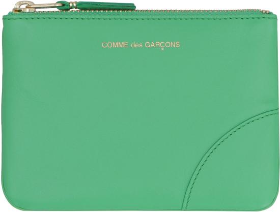  꼼데가르송 클래식 레더 라인 파우치 SA8100 GREEN - COMME DES GARCONS