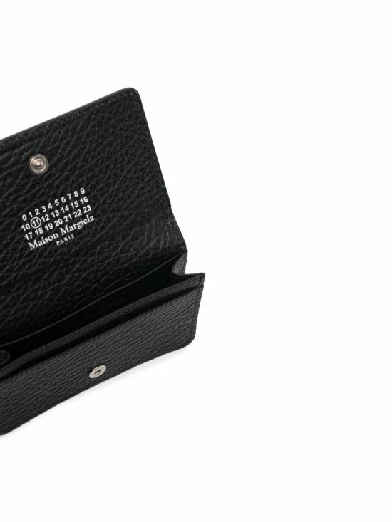 26FW 마르지엘라 스티치 레더 플랩 카드 홀더 SA3VX0008P4455 T8013 BLACK - MAISON MARGIELA