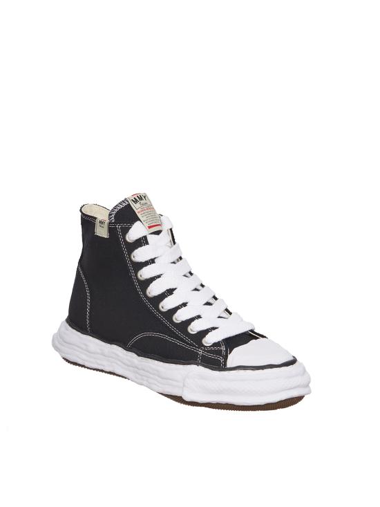  메종 미하라 야스히로 피터슨23 OG 솔 캔버스 하이탑 GA11FW701 BLACK - MAISON MIHARA YASUHIRO