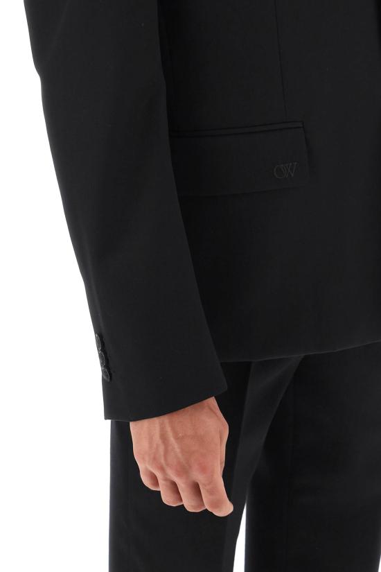 25SS 오프화이트 수트 자켓 OMEN063F23FAB001 1010 black - OFF WHITE