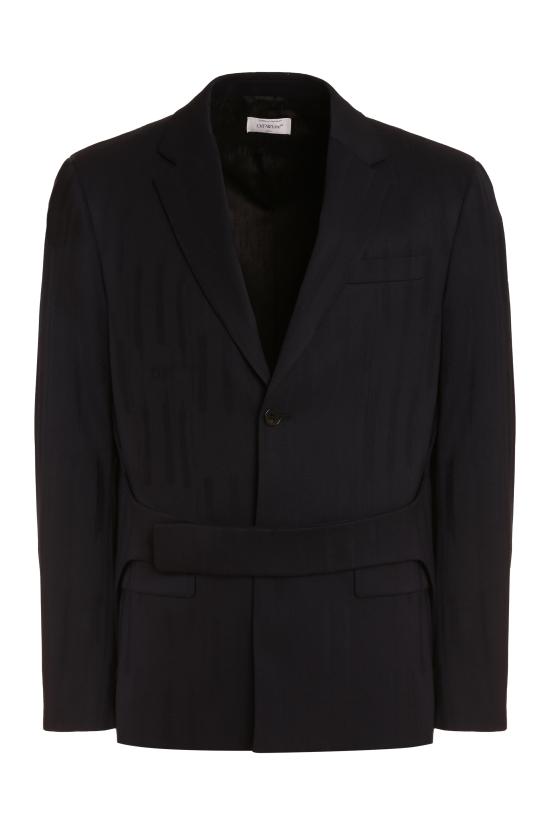  오프화이트 수트 자켓 OMEN077F23FAB001 4700 BLUE