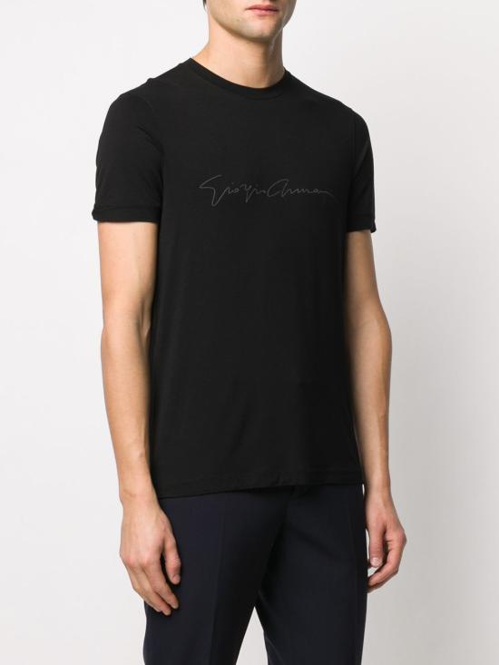 26FW 조르지오 아르마니 반팔 티셔츠 6GST56SJP4Z UC99 BLACK - GIORGIO ARMANI