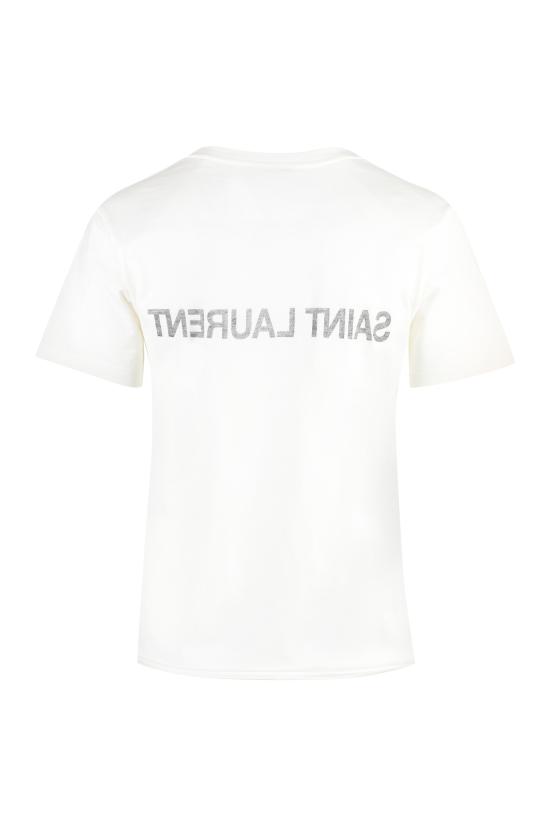  생로랑 리버스 티셔츠 665234Y37AW 9744 WHITE - SAINT LAURENT
