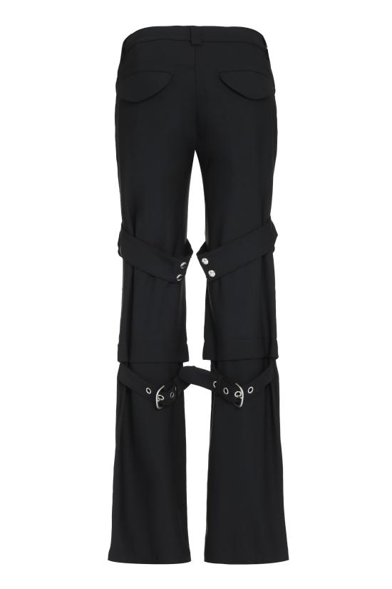  오프화이트 스트레이트 팬츠 OWCF020F23FAB001 1000 black - OFF WHITE