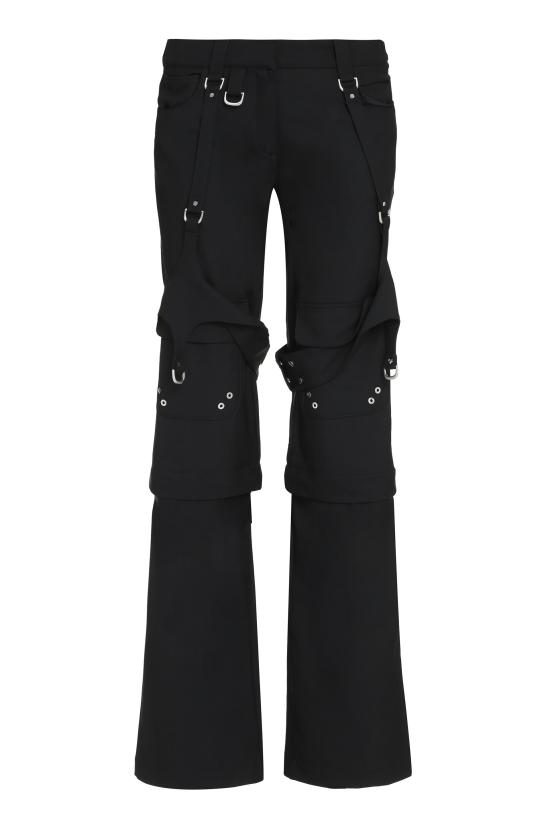  오프화이트 스트레이트 팬츠 OWCF020F23FAB001 1000 black