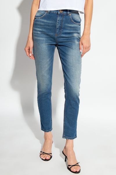  발망 스트레이트 팬츠 BF1MG006DD646FF BLUE JEANS - BALMAIN