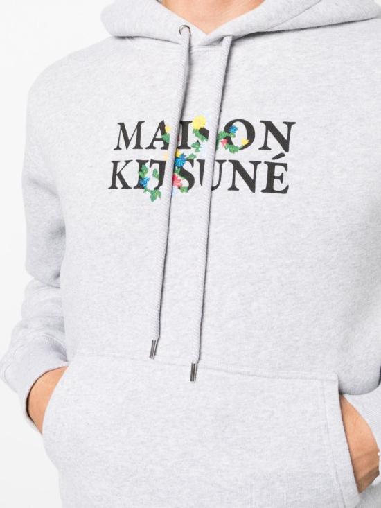  메종키츠네 후드 티셔츠 LM00708KM0307 LGRYMELANG - MAISON KITSUNE