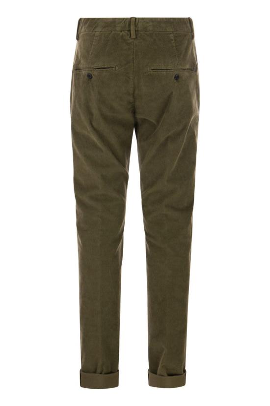  돈답 스트레이트 팬츠 UP235VS0028XTRTDU 637 MILITARY GREEN - DONDUP
