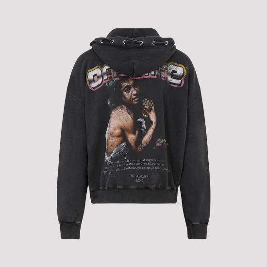  오프화이트 후드 티셔츠 OMBB119F23FLE005 1084 grey - OFF WHITE